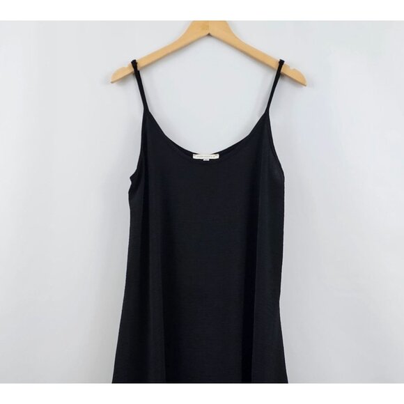 Tash + Sophie Black Spaghetti Strap Slip Dress L Minimalist Classic Whimsigoth - Picture 5 of 12